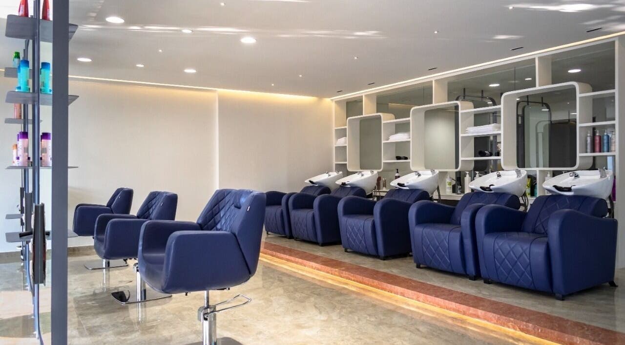 Spacious interior of Eklipz Ladies Salon - Rajkot featuring stylish chairs in Rajkot, Gujarat, IN.