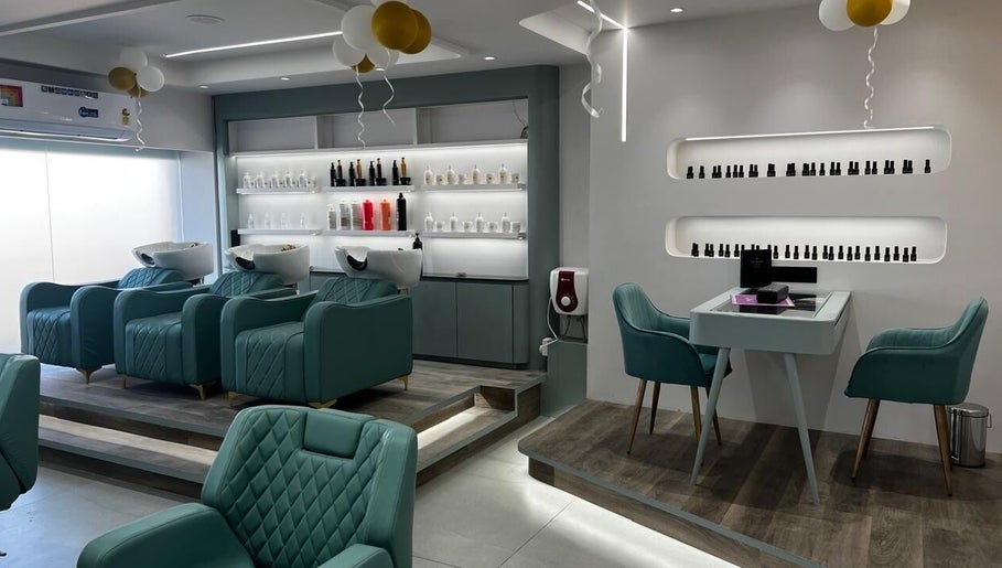 Stylish interior of Eklipz Ladies Salon - Morbi with plush seating and modern decor in Morbi, Gujarat, IN.