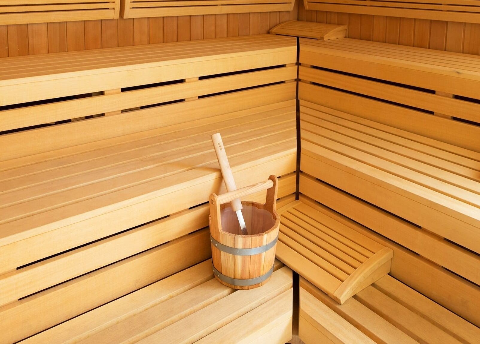 Luxurious wooden sauna interior at Spa Viva Blue & Spa, Illes Balears, Illes Balears, ES, offering ultimate relaxation.