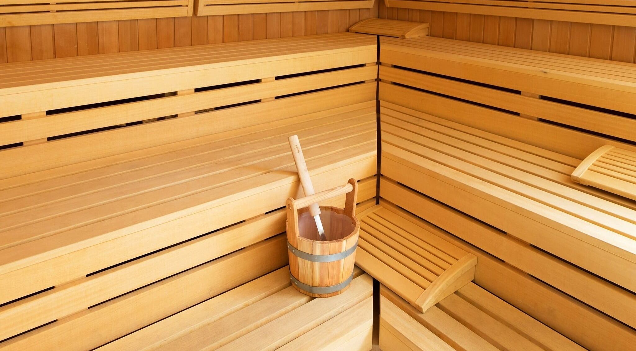 Luxurious wooden sauna interior at Spa Viva Blue & Spa, Illes Balears, Illes Balears, ES, offering ultimate relaxation.