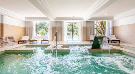 Luxurious indoor spa pool at Spa Viva Cala Mesquida Suites & Spa, Cala Mesquida, Illes Balears, ES.