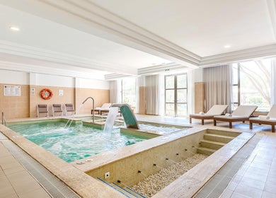 Relaxing indoor pool at Spa Viva Cala Mesquida Suites & Spa Adults only 16+ in Cala Mesquida, Illes Balears, ES.