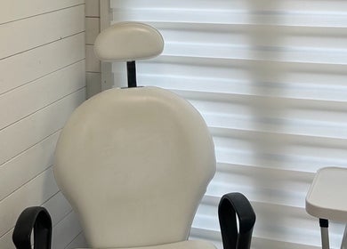 Comfortable treatment chair in PediHealth + The Foot Clinic, Lancing, England, GB.