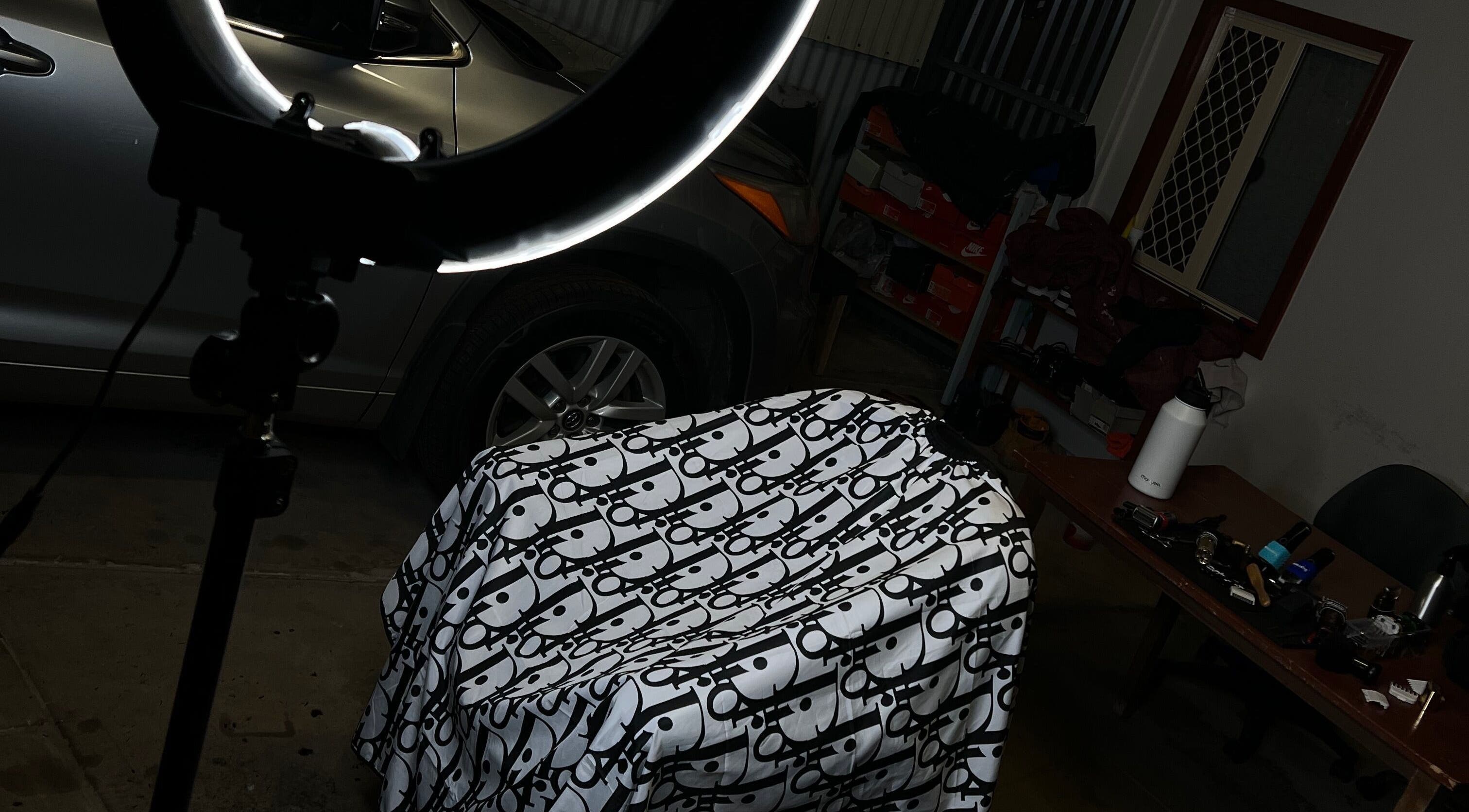 Professional setup at I.S_BARBER, Parafield Gardens, South Australia, AU with styling equipment and chair.