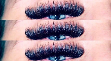 Close-up of voluminous lash extensions at NJ Lash Lounge, Preston, England, GB.