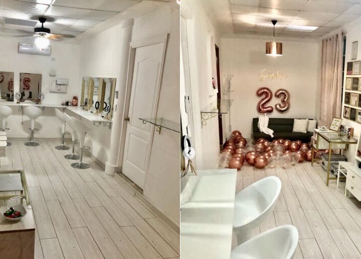 Interior moderno de Victoria Studio en Panamá, Provincia De Panamá, PA con decoración elegante y espejos.