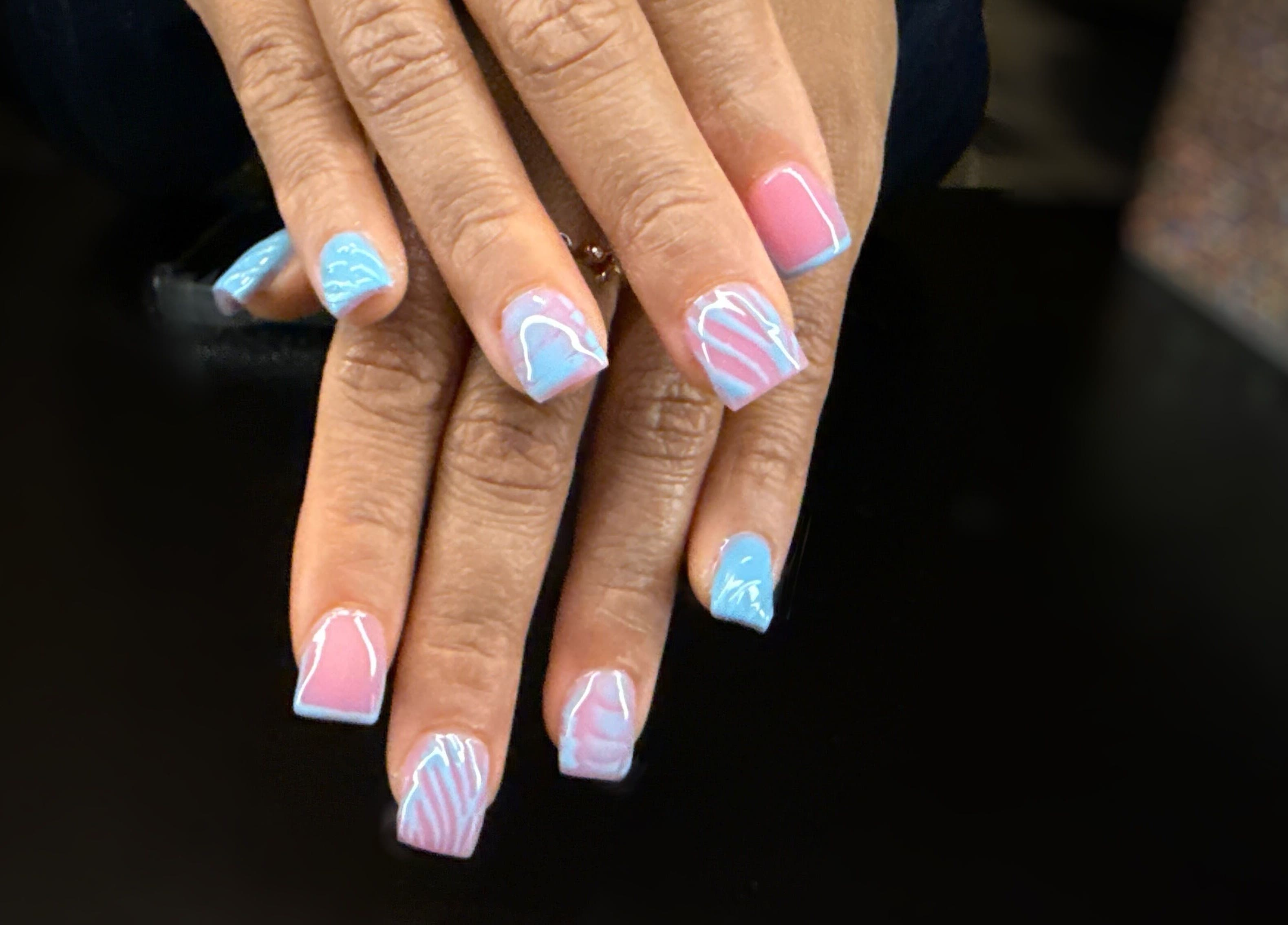 Stylish pastel nails at Hart of Nails, Fayetteville, North Carolina, US. Perfectly manicured and trendy.