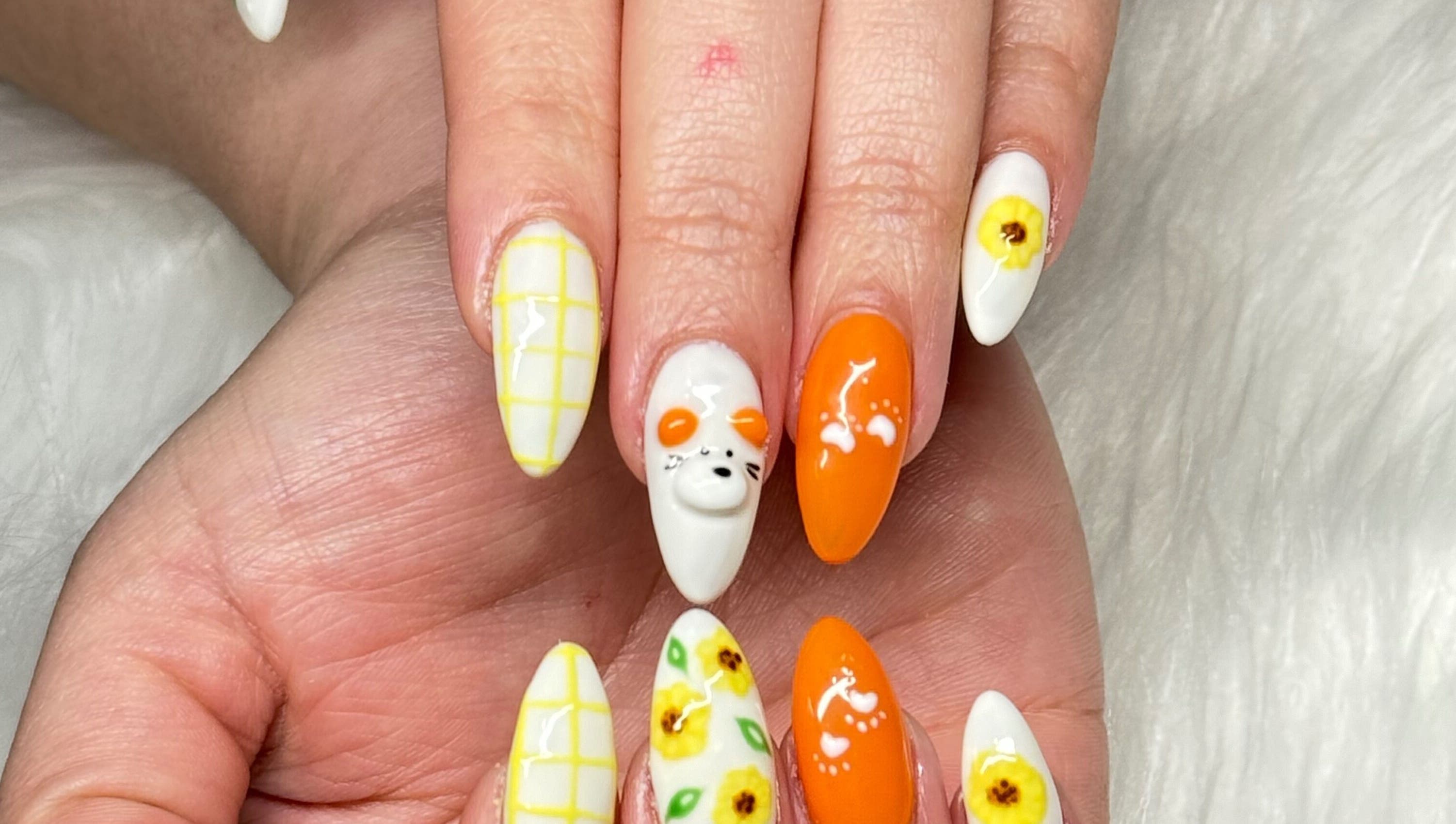 Vibrant nail art featuring fun designs at Glam Nail Studio, Melbourne, Victoria, AU.
