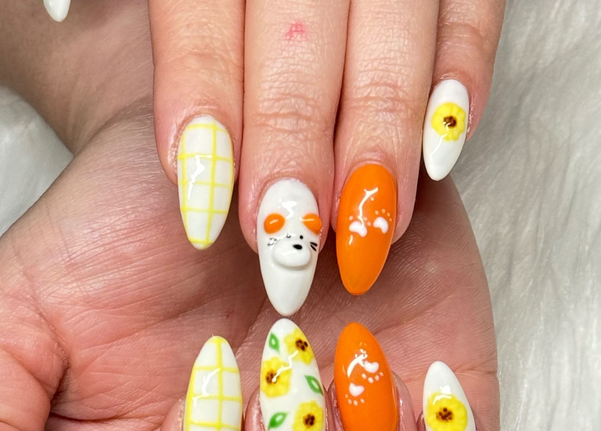 Vibrant nail art featuring fun designs at Glam Nail Studio, Melbourne, Victoria, AU.