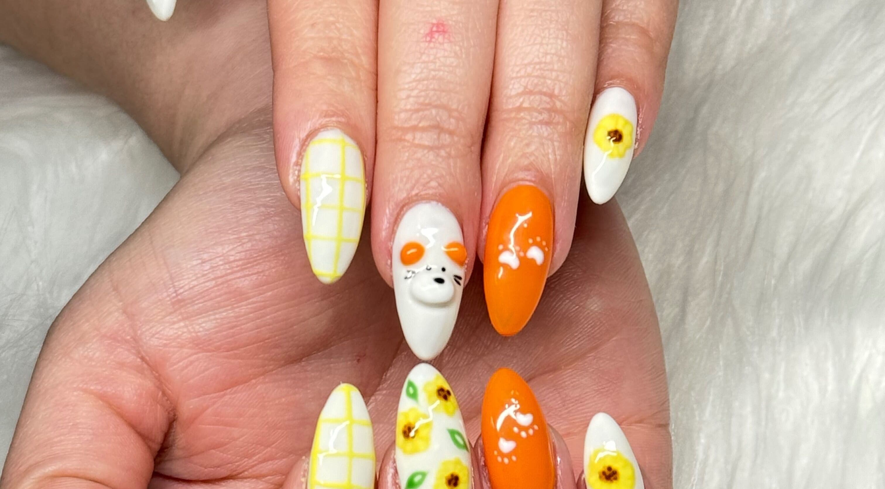 Vibrant nail art featuring fun designs at Glam Nail Studio, Melbourne, Victoria, AU.