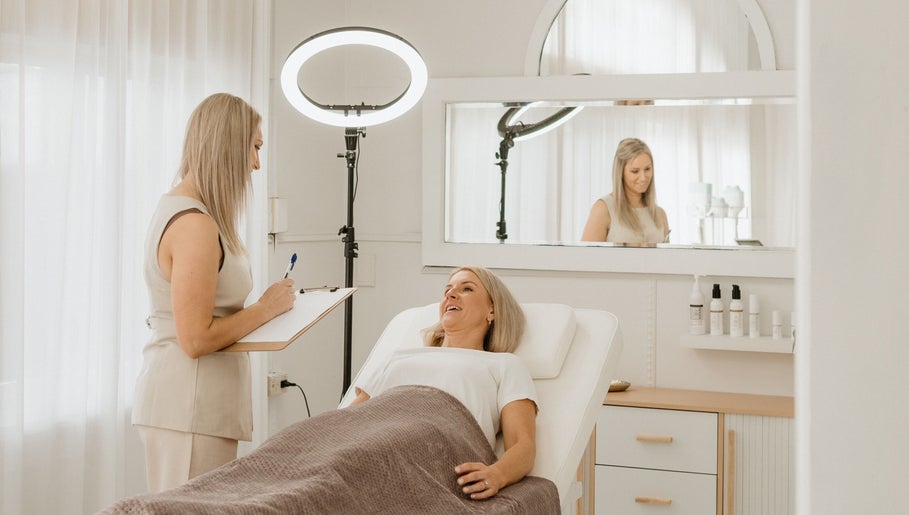 Relaxing beauty consultation at True Form Aesthetics Te Awamutu, Waikato Region, NZ.