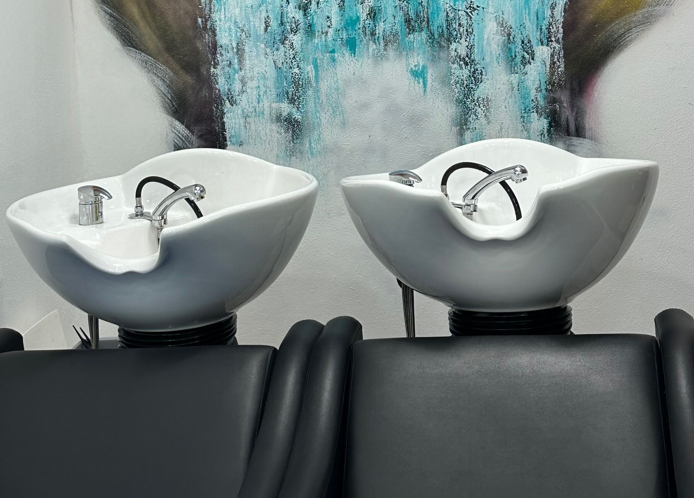 Lavaggi moderni nel salone Mani di Forbice, Ferrara, Emilia-romagna, IT.