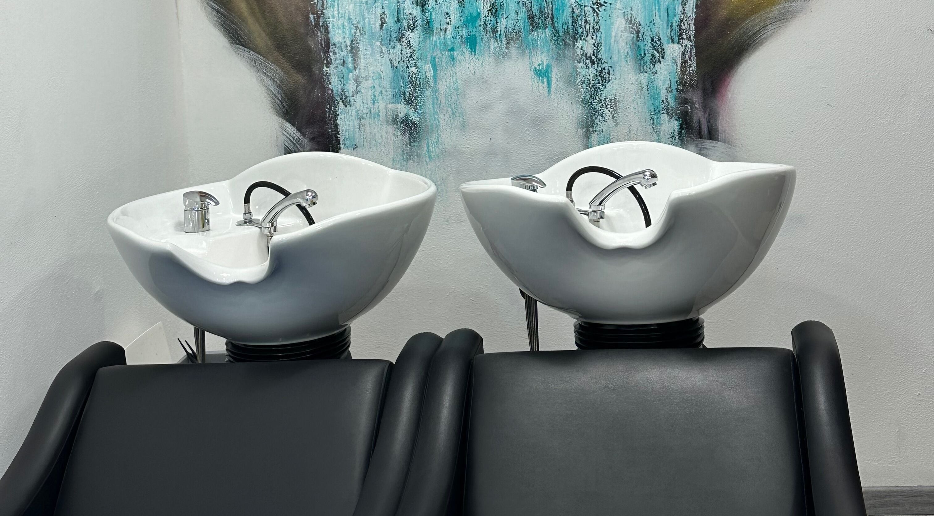 Lavaggi moderni nel salone Mani di Forbice, Ferrara, Emilia-romagna, IT.