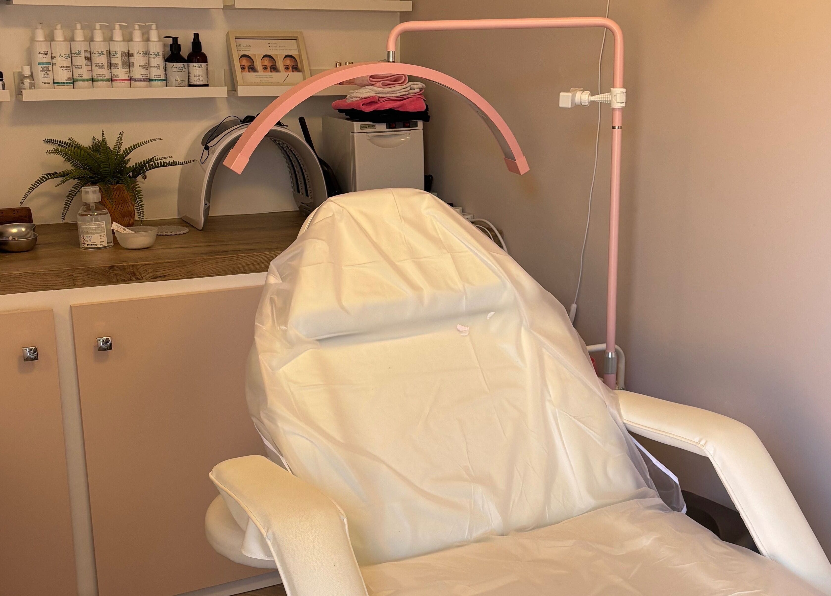 Treatment chair at Aglow by VL, located in Essington, England, GB, offering a calm and professional atmosphere.
