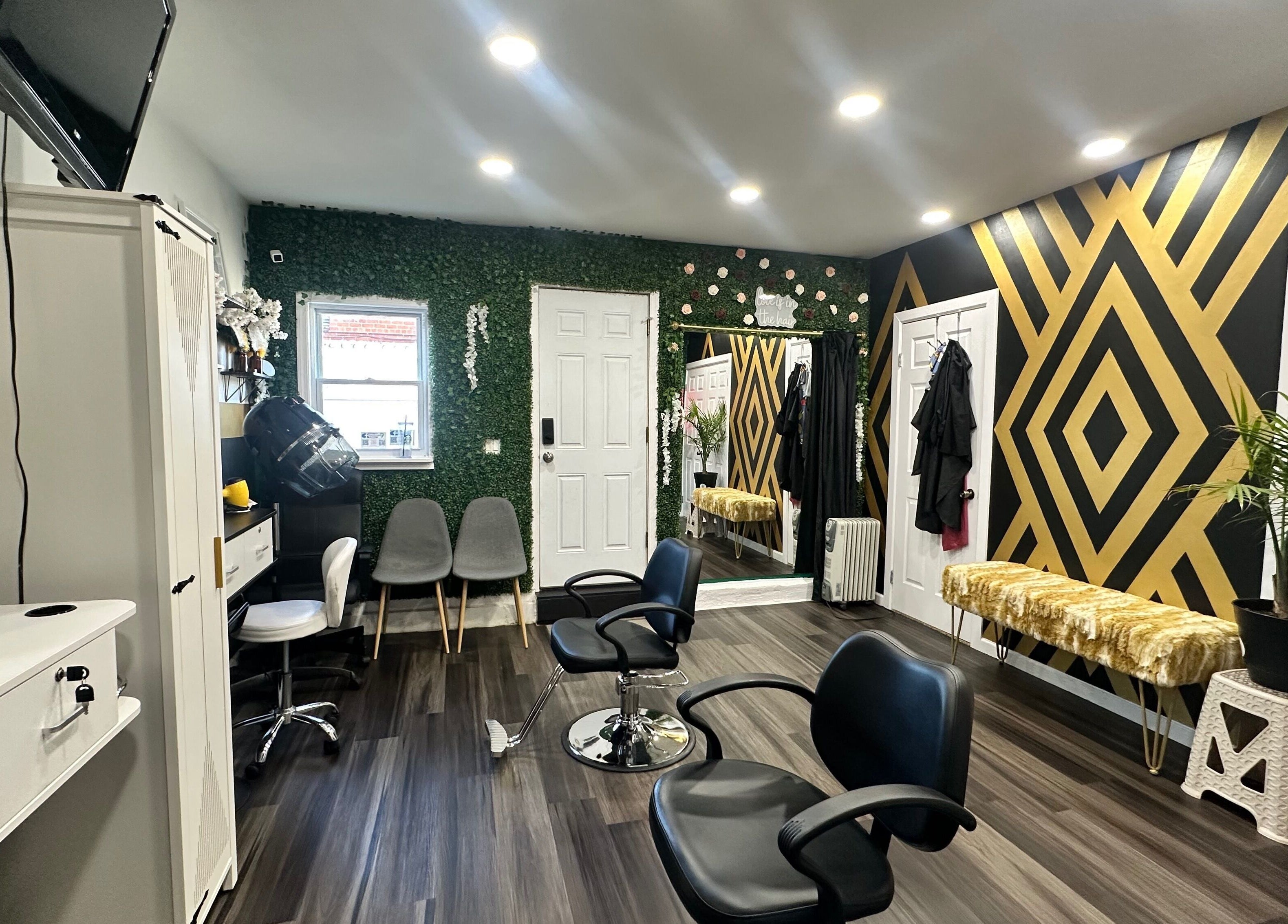 Chic and modern salon interior at Laid Gracefully LLC in New York, New York, US.