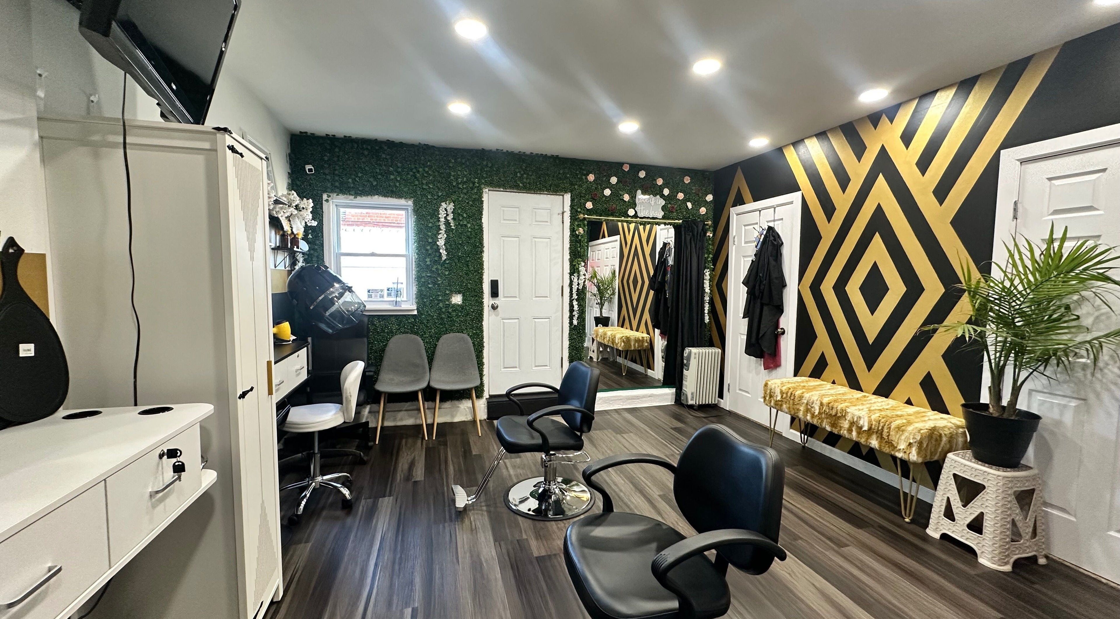 Chic and modern salon interior at Laid Gracefully LLC in New York, New York, US.