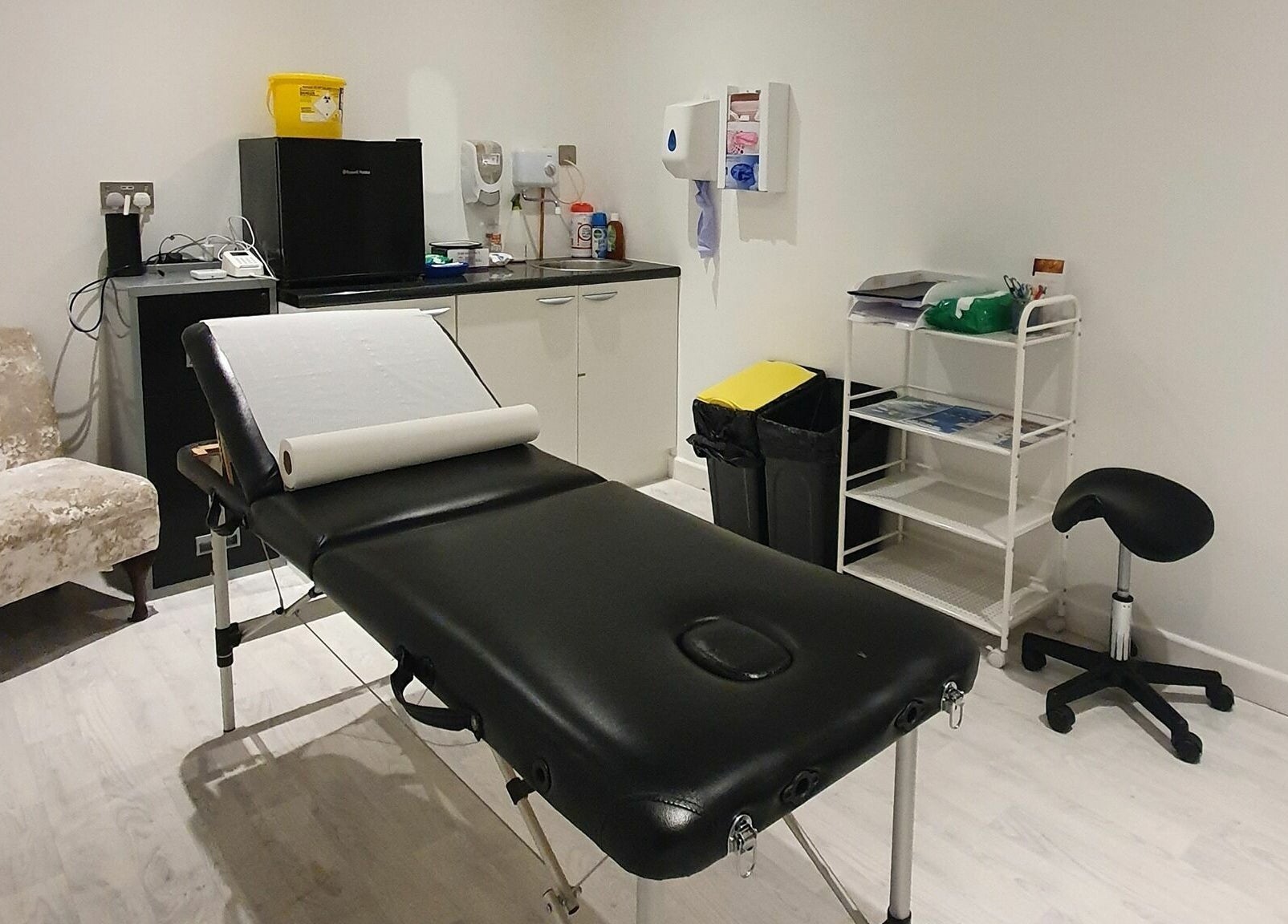 Calming treatment room at Enhance Your Glow, Penryn, England, GB for ultimate relaxation.