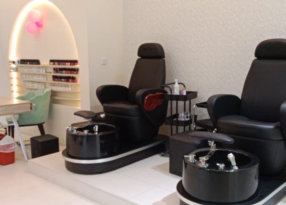 Elegant pedicure chairs at Streaks Ladies Salon - JLT in Dubai, Dubai, AE offering a relaxing experience.