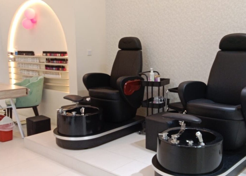 Elegant pedicure chairs at Streaks Ladies Salon - JLT in Dubai, Dubai, AE offering a relaxing experience.
