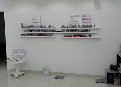 Extensive nail polish selection at Streaks ladies Salon - Meydan, Dubai, Dubai, AE.