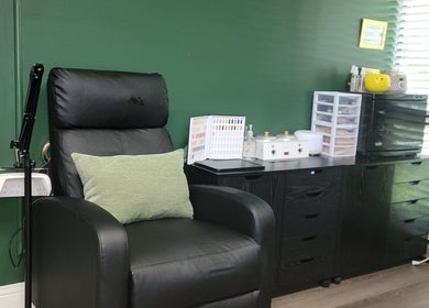 Relaxing spa chair in chic atmosphere at Everyday Elegance Spa, West Jordan, Utah, US.