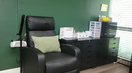 Relaxing spa chair in chic atmosphere at Everyday Elegance Spa, West Jordan, Utah, US.