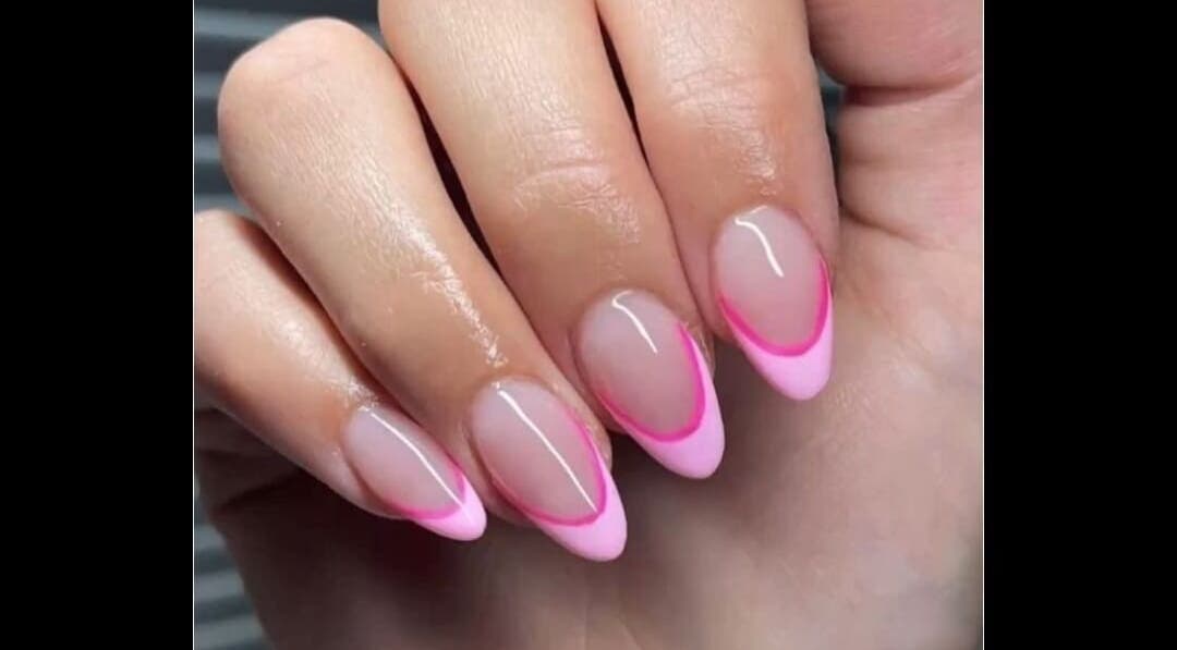 Elegant pink French manicure at Labellesnails, Portmore, St. Catherine Parish, JM.