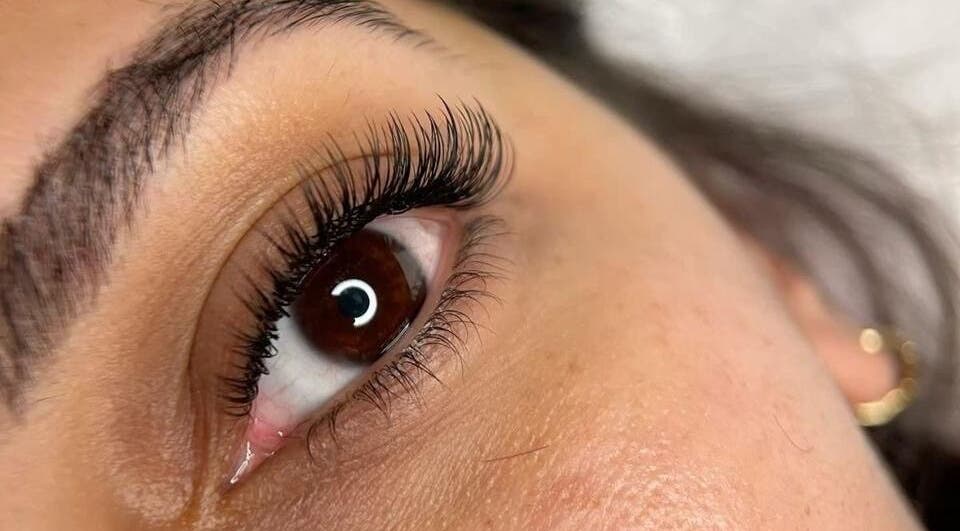 Close-up of a beautifully styled eyelash at Moscow Beauty, Riyadh, Riyadh Province, SA.