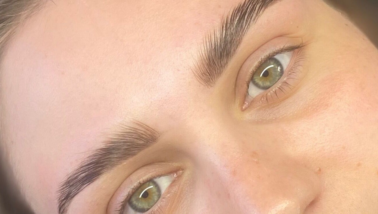 Close-up of expertly shaped brows at Brows&Beauty By Estelle, Wythenshawe, England, GB.