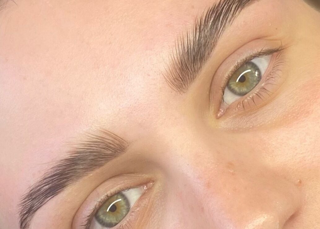 Close-up of expertly shaped brows at Brows&Beauty By Estelle, Wythenshawe, England, GB.