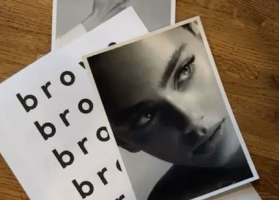Elegant imagery showcasing eyebrow styles at House Of Brows, New Plymouth, Taranaki, NZ, on a wooden table.