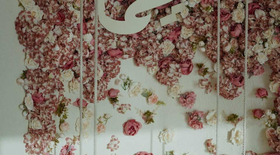 Elegant floral wall at Elegant Nails Salon, Sharjah, Sharjah, AE, adding charm to the venue's decor.