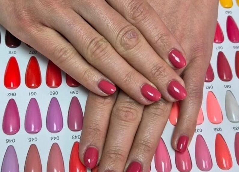 Vibrant nail colors on display at Kingston Health Studio, Kingston Upon Thames, England, GB.