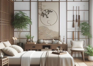 Eleganter Wellnessraum bei Yinyang - Wellness.de in Dillingen, Bayern, DE mit Pflanzen und minimalistischer Deko.