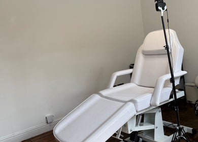 Luxury treatment chair at Rare Aesthetics UK in Brighton And Hove, GB, offering comfort and style.