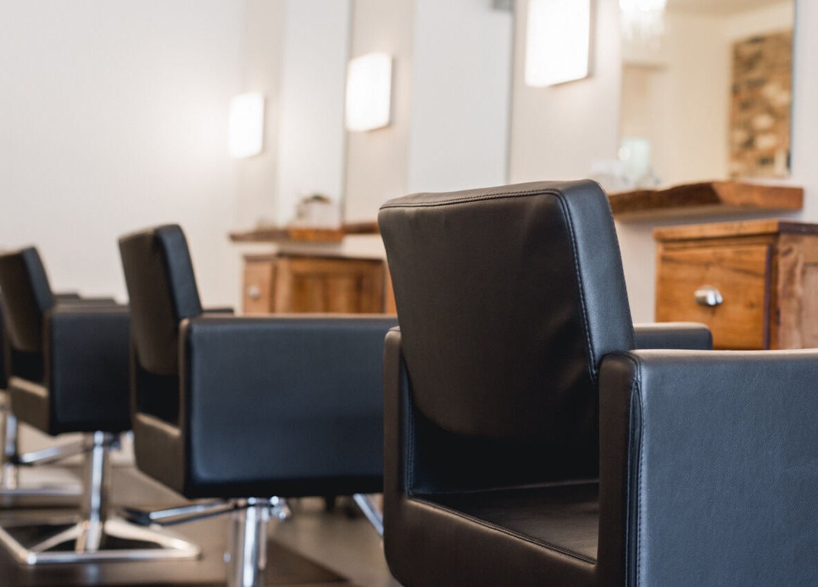 Modern salon chairs at TRiM✂️ Hair Salon + Esthetics in Vancouver, British Columbia, CA.