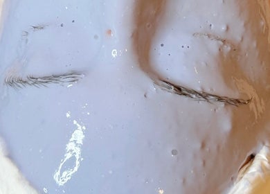Relaxing facial mask at A.B. SKINCARE STUDIO, Winnipeg, Manitoba, CA, enhances rejuvenation and calm.