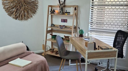 Peaceful therapy room at Reiki Readings & Sound - Lou Crangle Psychic Medium, Buderim, Queensland, AU.