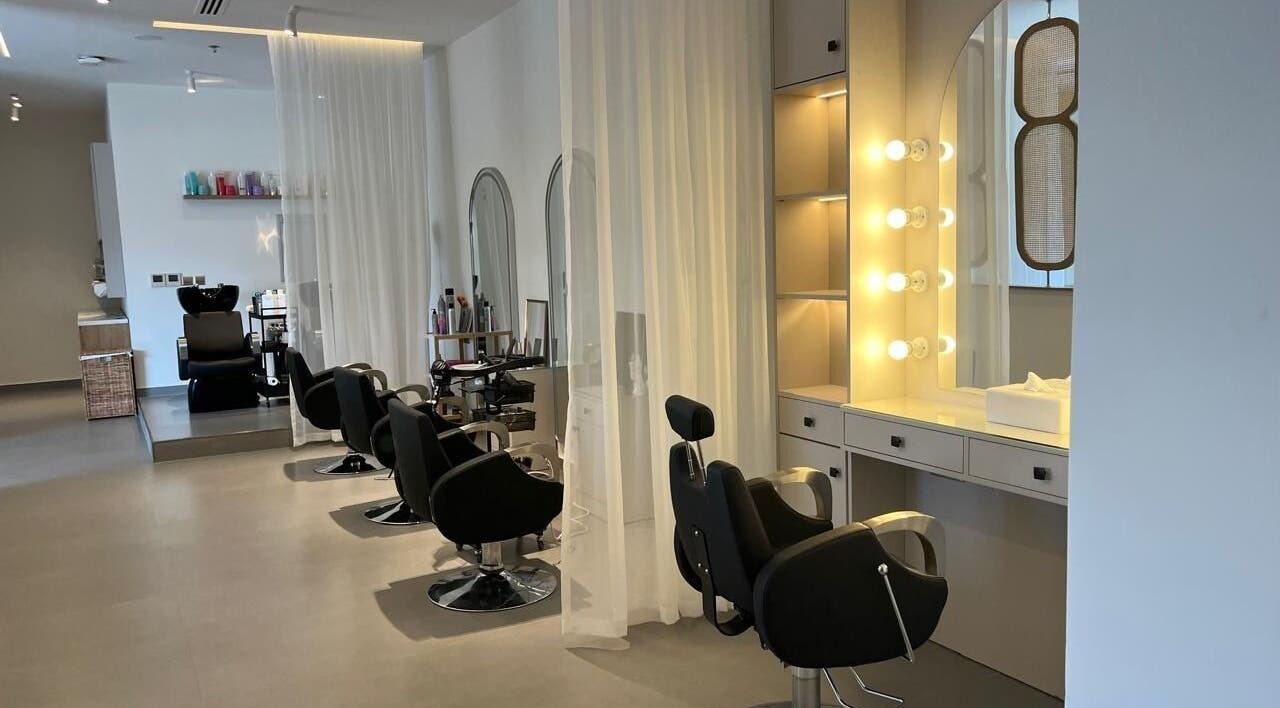 Modern styling area at Rana Beauty Salon, Muscat, Muscat Governorate, OM highlighting elegance and comfort.