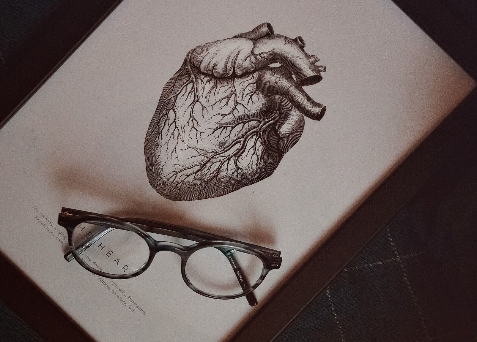 Ilustração de coração e óculos na clínica Iago Nóbrega - Psychologist, Dublin, IE.