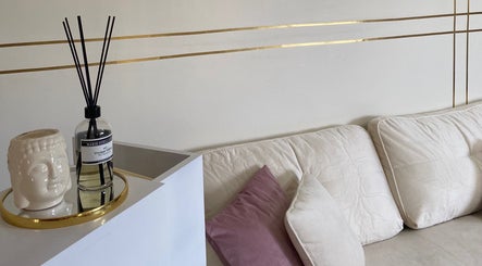 Cozy seating area with decor at Ana’s Nails Studio, Paramaribo, Paramaribo, SR.