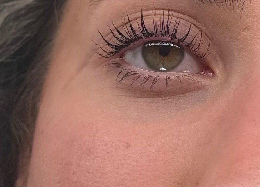 Close-up of expertly styled lashes at Luxe Lash by DK, Newcastle upon Tyne, England, GB.