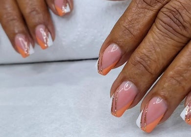 Elegant nail art at The Beauty Bar, Carapo, Tunapuna/Piarco Regional Corporation, TT showcasing stylish details.