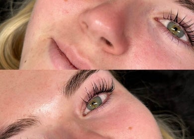 Close-up of enhanced eyelashes at Chloe Coates, Ilkeston, England, GB, showcasing professional beauty results.