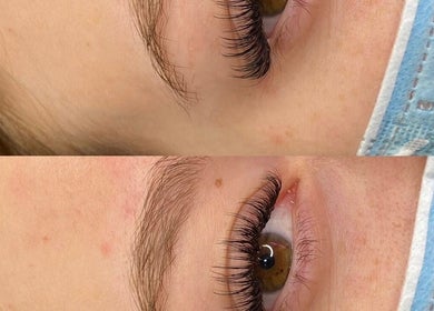 Eyelash extensions at Chloe Coates in Ilkeston, England, GB showcasing stunning lash transformation.