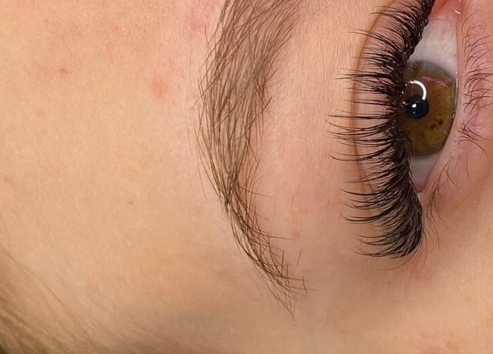 Close-up of eyelash extensions at Chloe Coates, Ilkeston, England, GB showcasing natural beauty enhancement.