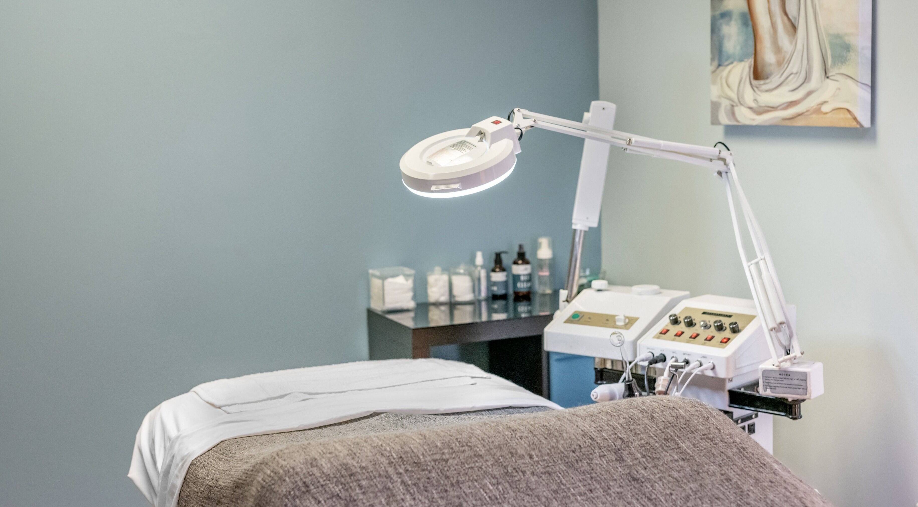 Spa treatment room at Absolute Body Waxing and Spa, Winter Park, Florida, US, equipped for relaxation.