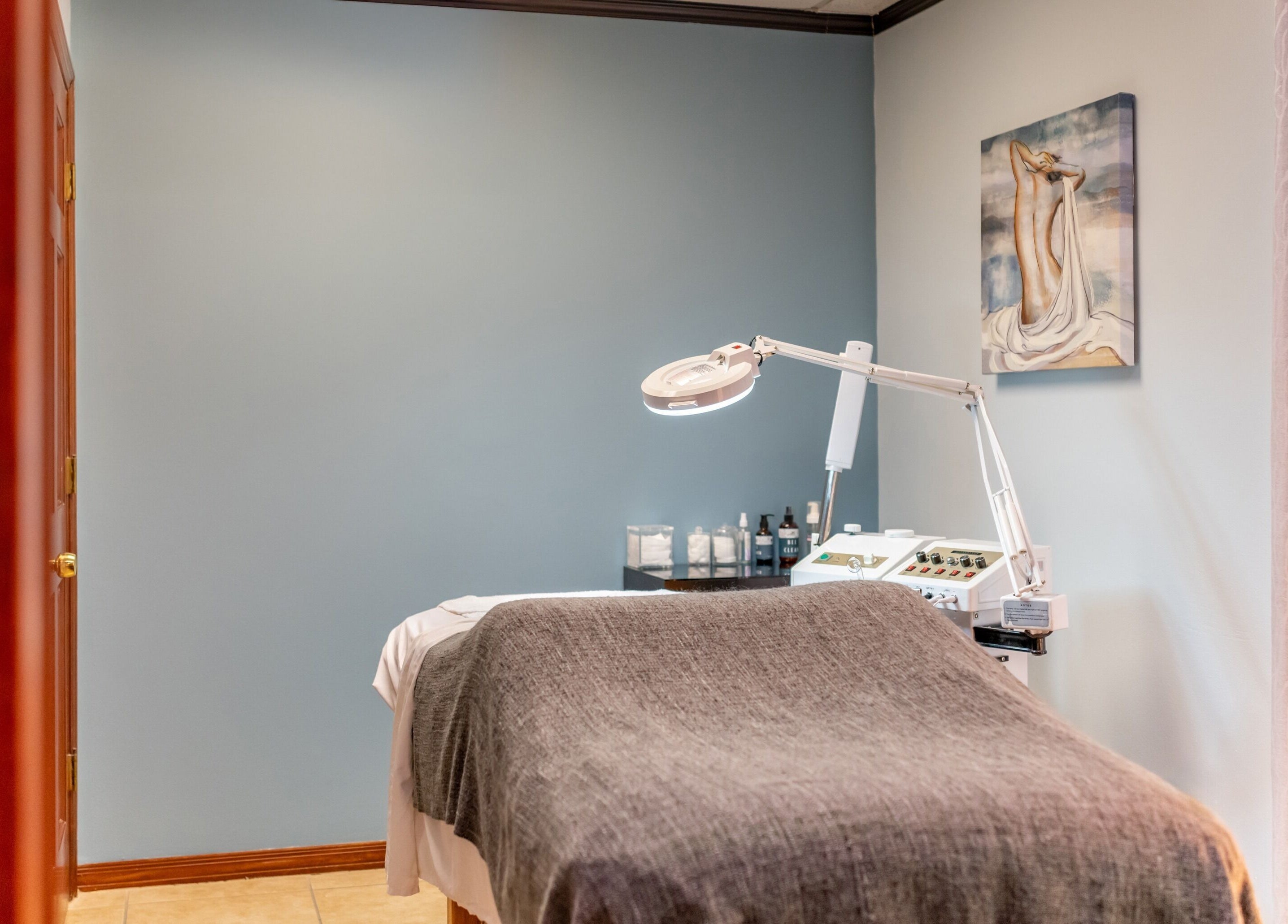Cozy treatment room at Absolute Body Waxing and Spa, Winter Park, Florida, US, offering tranquil wellness.