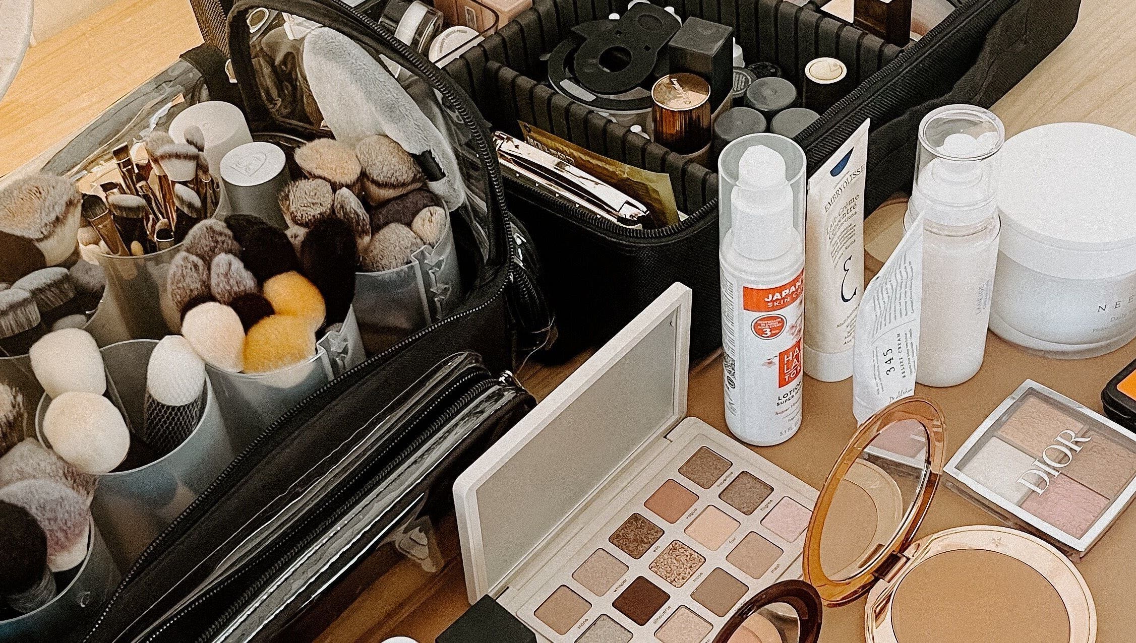 Makeup brushes and palettes at Colestè Twilley Makeup, Toowoomba Region, Queensland, AU.