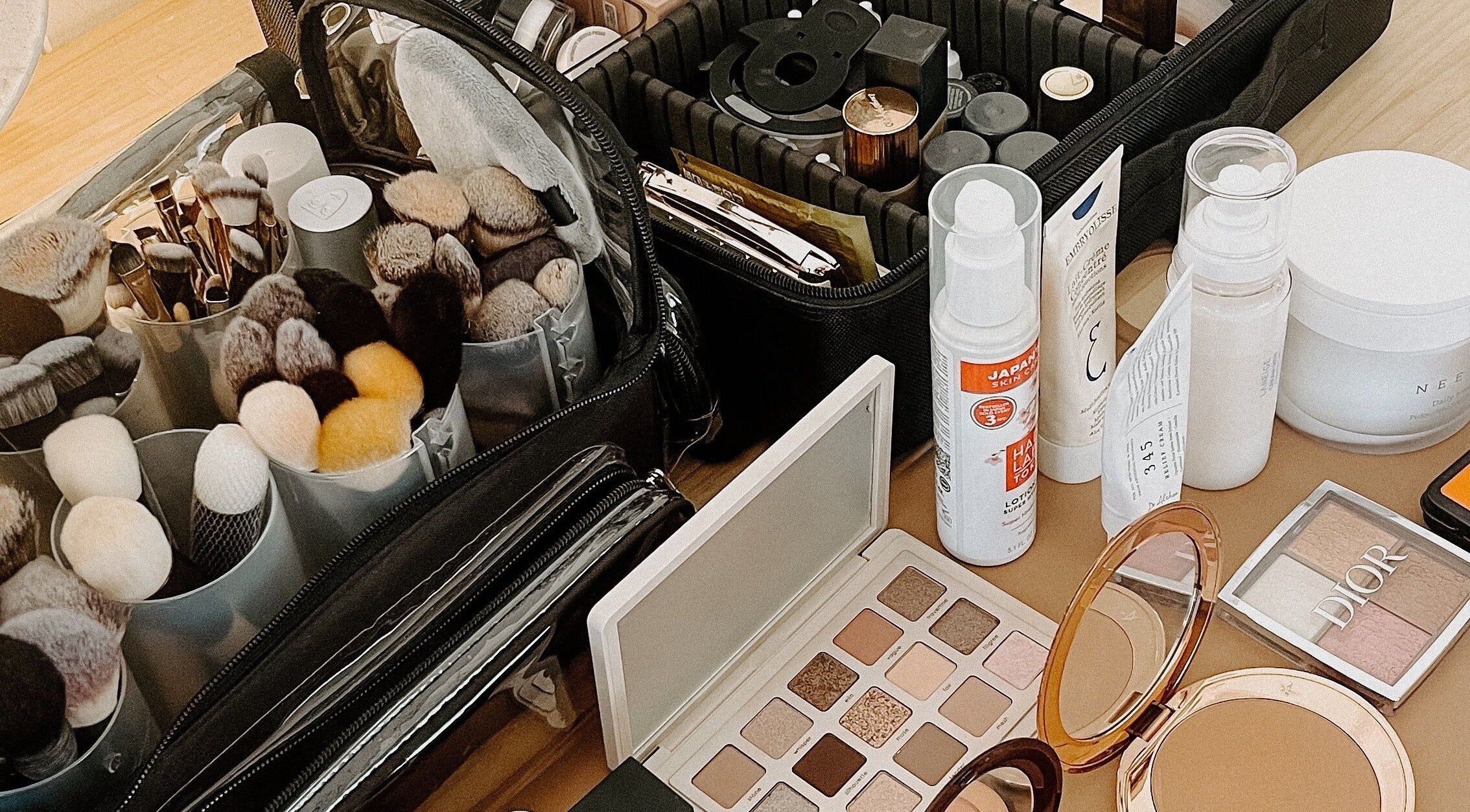 Makeup brushes and palettes at Colestè Twilley Makeup, Toowoomba Region, Queensland, AU.